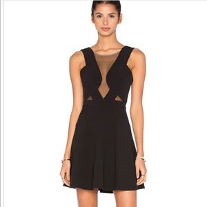 BcbgmaxAzria Britney Sheer cutout black dress | Size 2